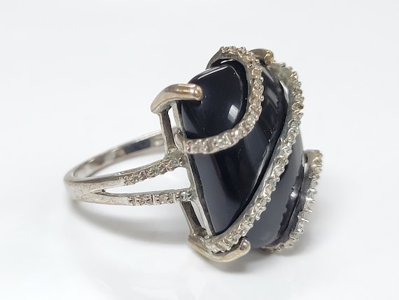 JWBR Sterling Silver Black Onyx With Diamond Acce… - image 4