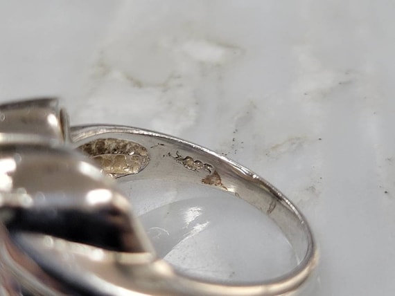 Sterling Silver Solitaire Emerald Cut Large Cubic… - image 4