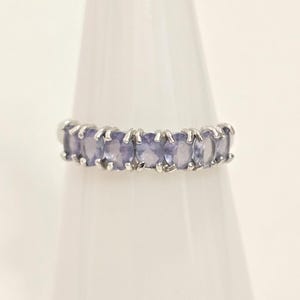 Sterling Silver Purple Cubic Zirconia Band Ring size 7