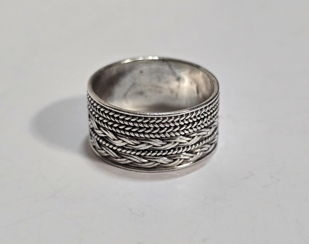 Vintage Sterling Silver Braided Woven Band Ring Size 7.5 - Etsy