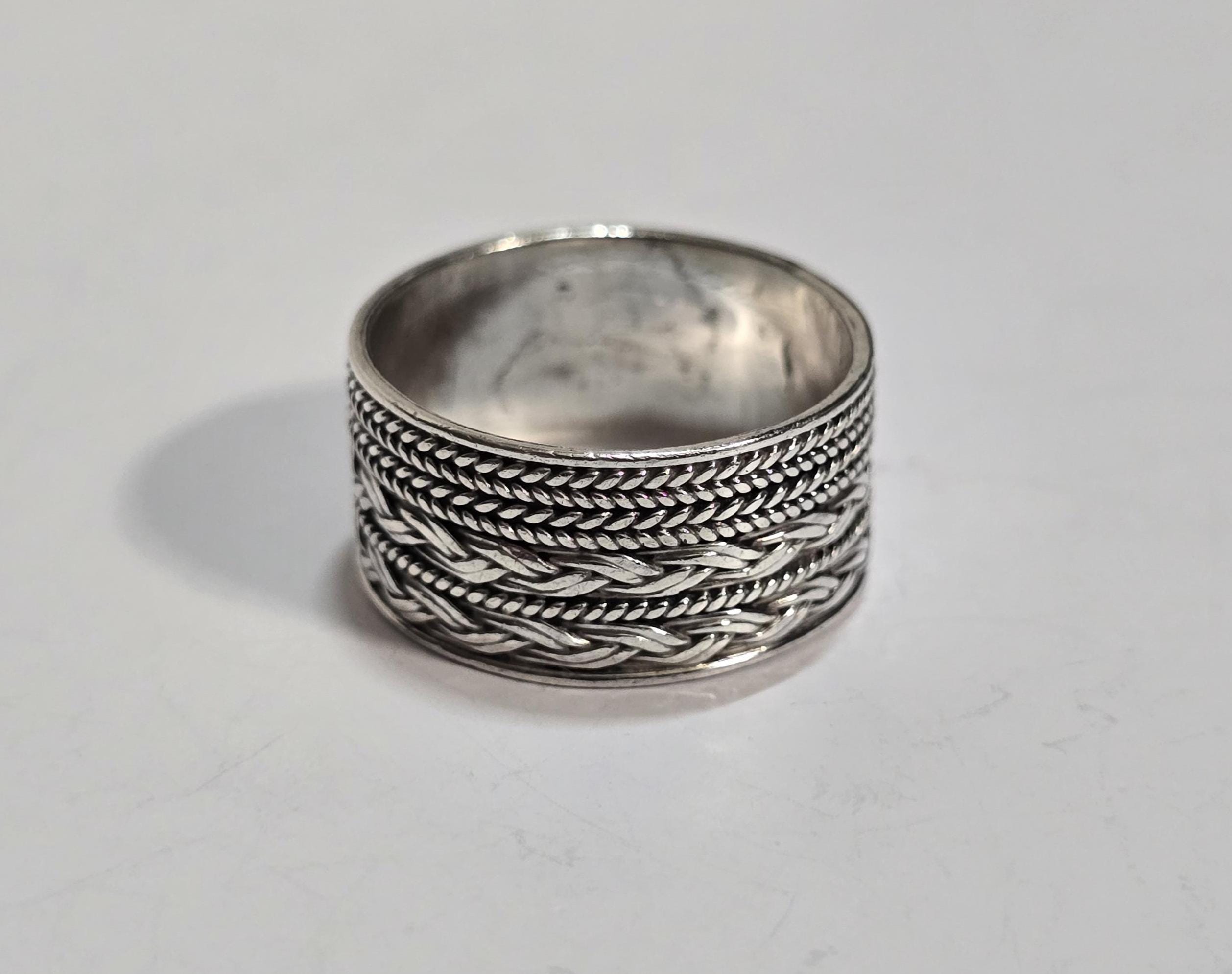 Vintage Sterling Silver Braided Woven Band Ring Size 7.5 - Etsy