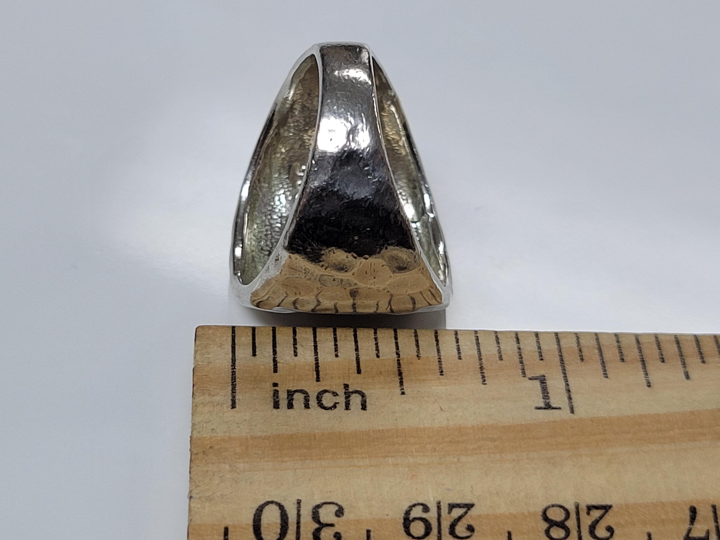 Vintage Sterling Silver Hammered Tapered Ring Size 7.5 - Etsy