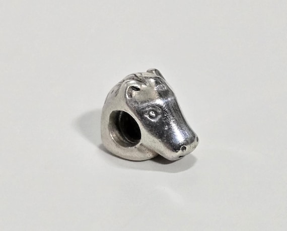 PANDORA 廃盤スターリングシルバー 馬頭ビーズチャーム - Etsy 日本