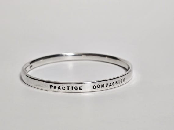 Sterling Silver Practice Compassion Stackable Ban… - image 4