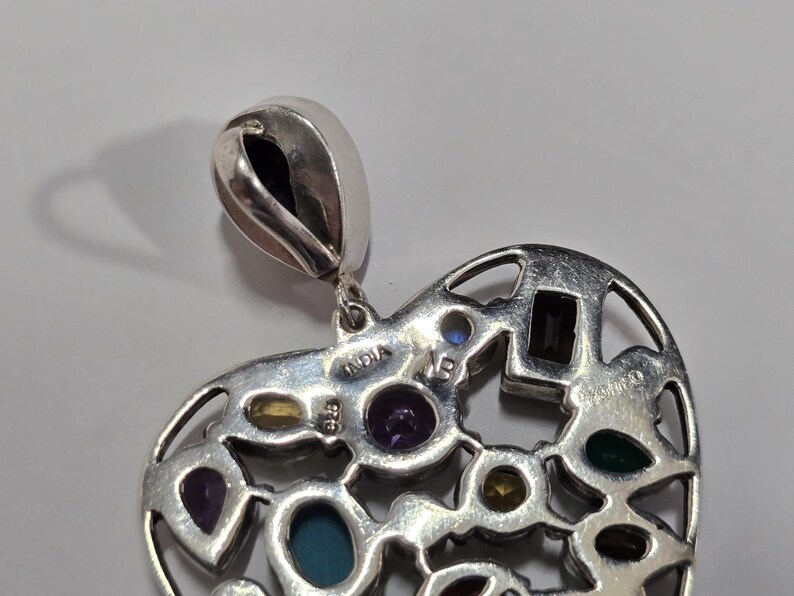 Nicky Butler Raj Collection Nicky Butler Sterling Silver Multi Gemstone Heart Pendant - Raj ...