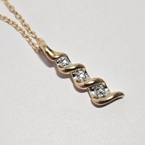 Gold Plated Sterling Silver Diamond Accent Pendant Necklace - 18 in