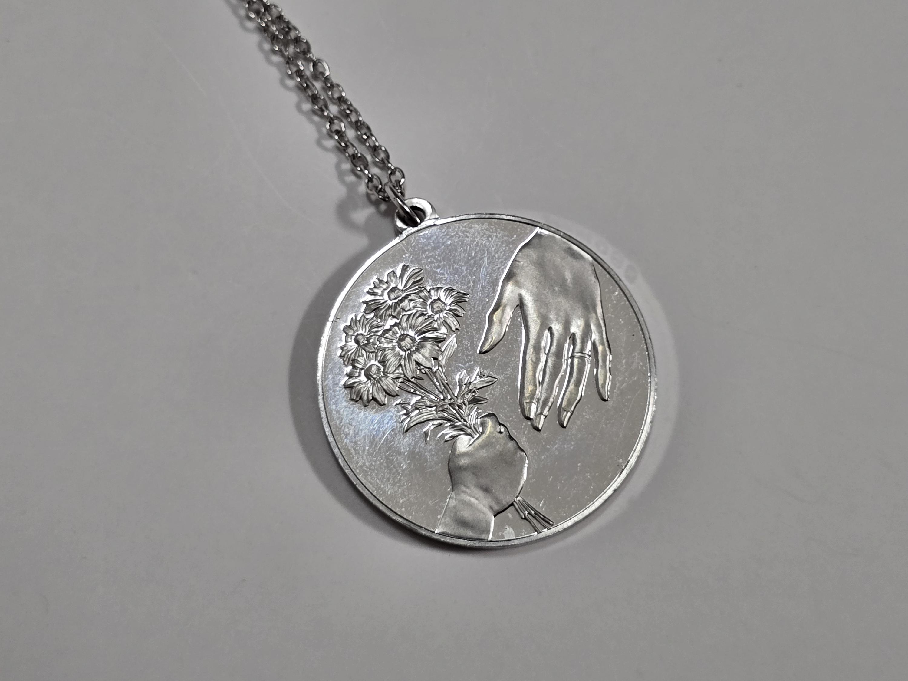 Sterling Silver 1973 Mother's Day Pendant Necklace - Franklin Mint