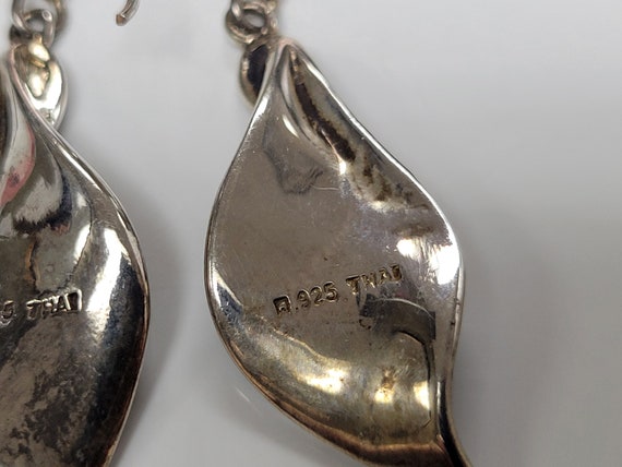 Sterling Silver Marcasites Drop Dangle Earrings (… - image 6