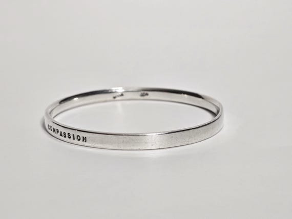 Sterling Silver Practice Compassion Stackable Ban… - image 5