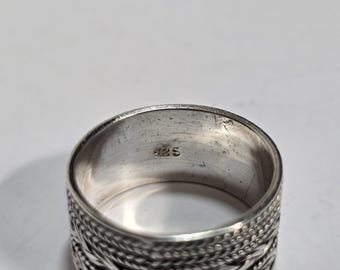 Vintage Sterling Silver Braided Woven Band Ring Size 7.5 - Etsy