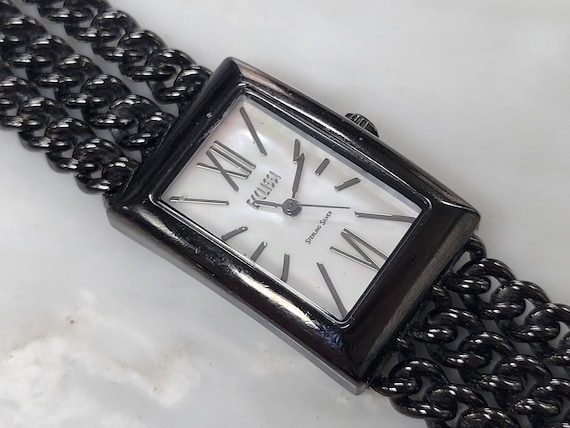Ecclissi Sterling Silver Black Wristwatch Mother of Pearl  display picture 3