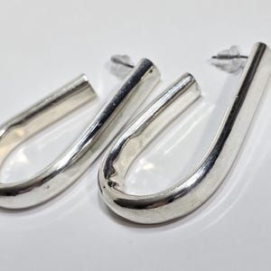 House Of Bangles Sterling Silver Mexico Half Hoop Earrings