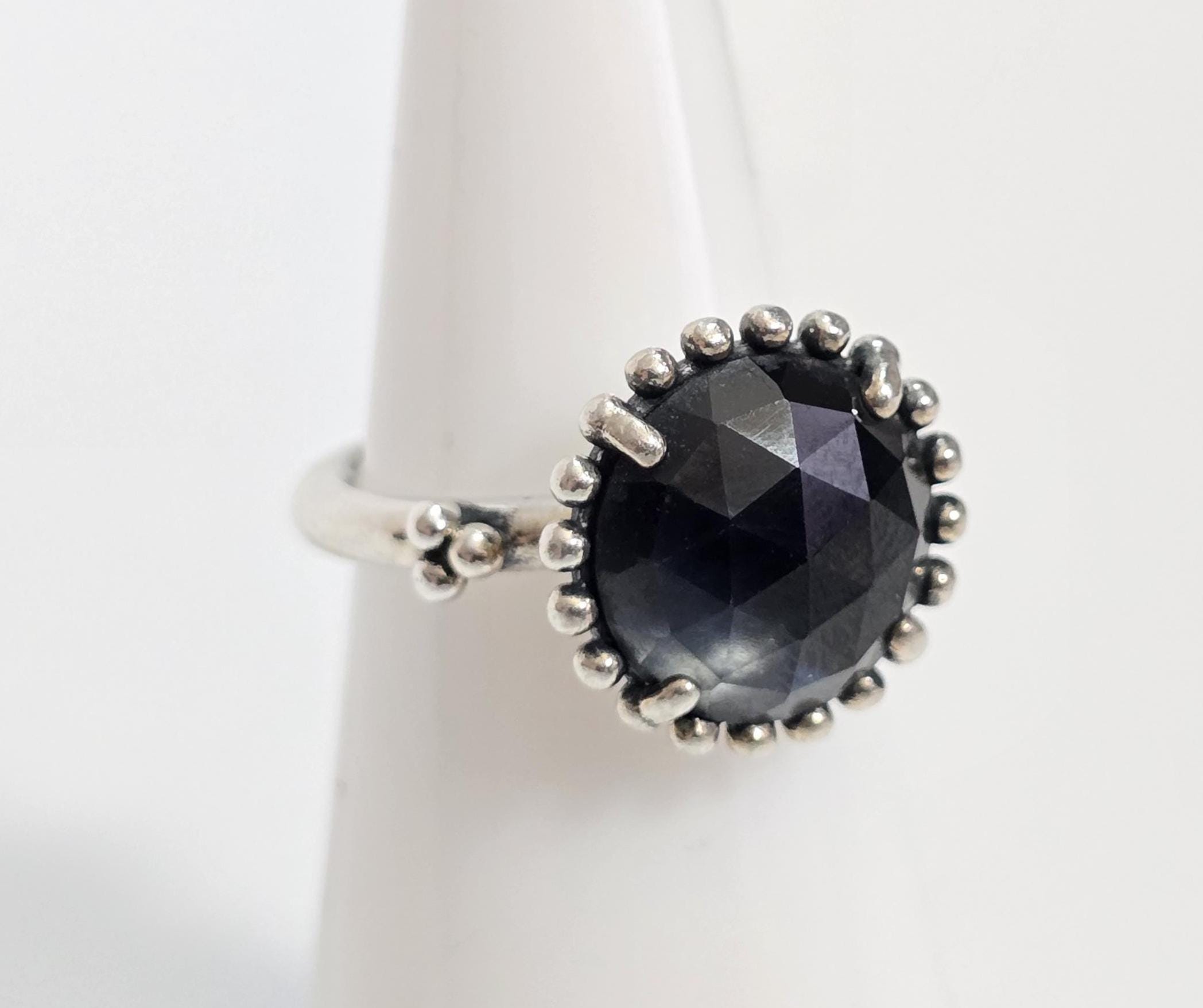 Pandora Sterling Silver Midnight Star Solitaire Ring Size