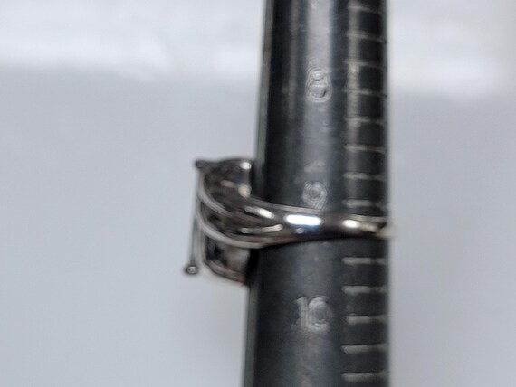 Sterling Silver Solitaire Emerald Cut Large Cubic… - image 9