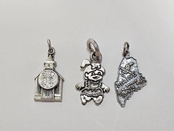 Lot of 3 Sterling Silver Vintage Charms