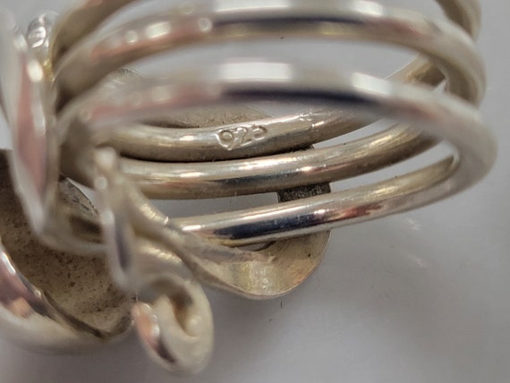 Sterling Silver Ball Accented Statement Ring size… - image 7