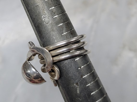 Sterling Silver Ball Accented Statement Ring size… - image 8