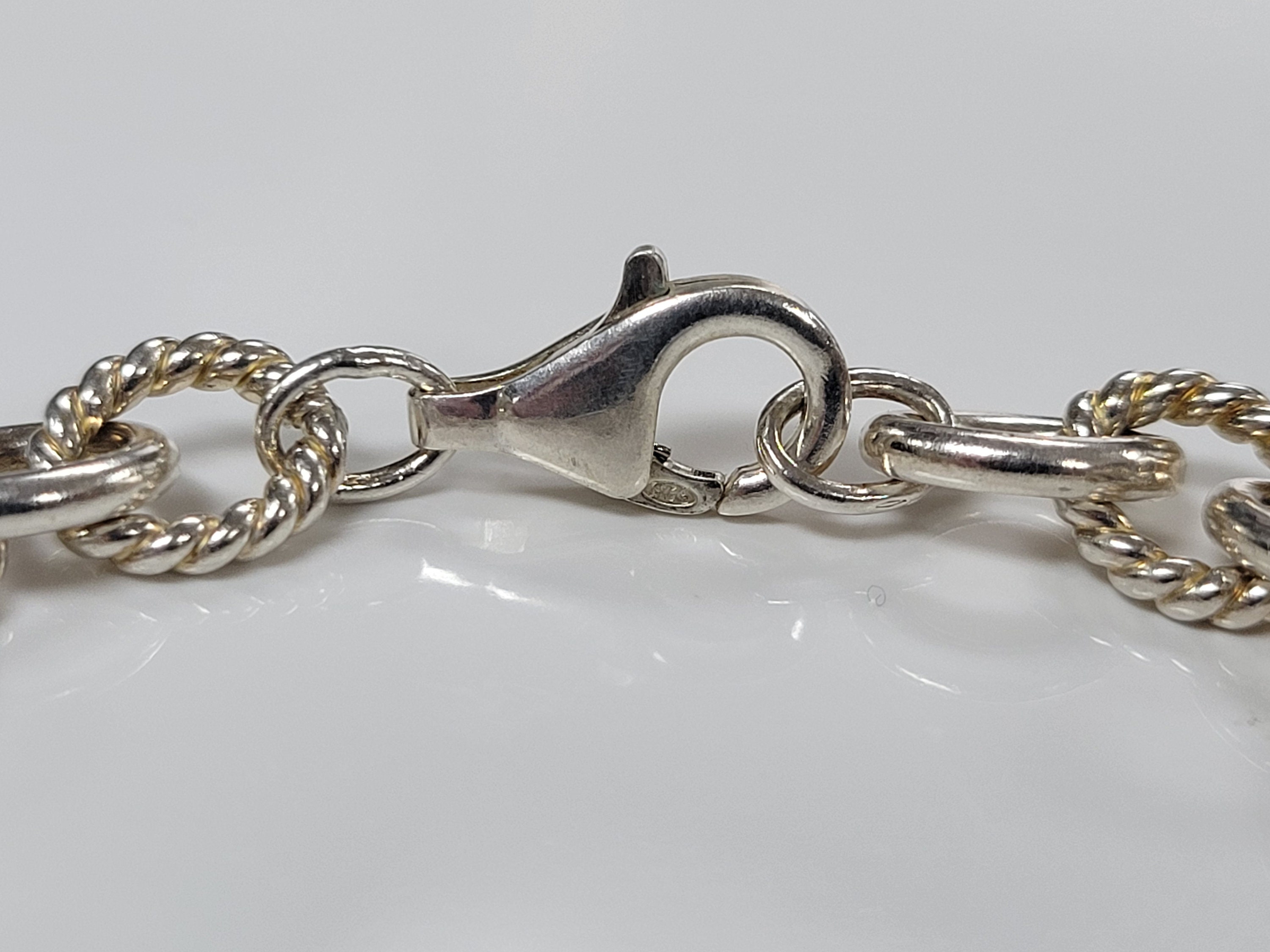 Gioiello Vintage Argento Sterling Collana Gioielli Argento Sterling 925 DOTEFFIL - Perline Cave 10mm Lisce - Nuova Con Etichette Perle Cave 10mm Argento - Foto 10