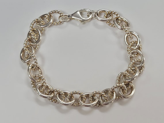 Sterling Silver Cable Chain Bracelet Size 7 In - Etsy
