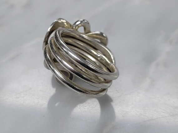 Sterling Silver Ball Accented Statement Ring size… - image 5