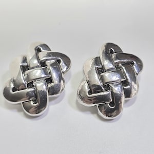 Simon Sebbag Sterling Silver Knotted Electroform Clip On Earrings