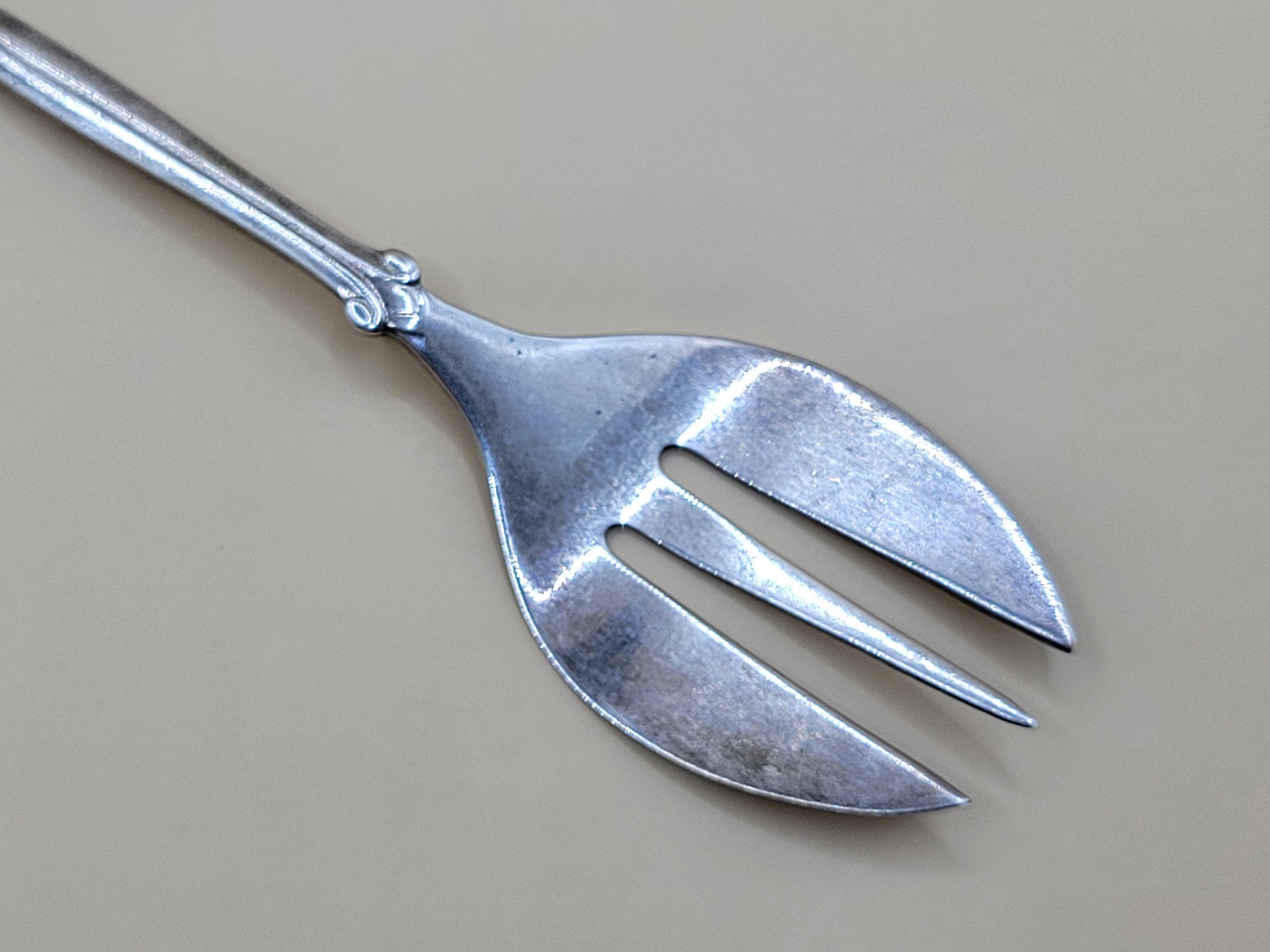 デンマーク スターリングシルバー 925スプーン フォーク ヴィンテージ V 英国製ビンテージフォーク2本 持ち手純銀 スターリングシルバー