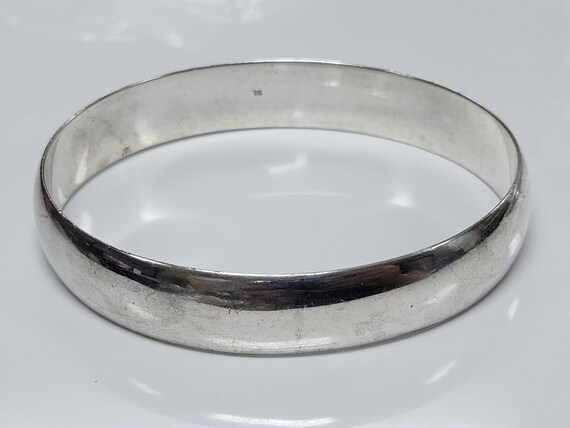 Sterling Silver Solid Heavy Stackable Bangle Brac… - image 6