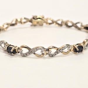 Ross-Simons Two-Tone Sterling Silver Byzantine Heart Bracelet