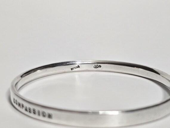 Sterling Silver Practice Compassion Stackable Ban… - image 6