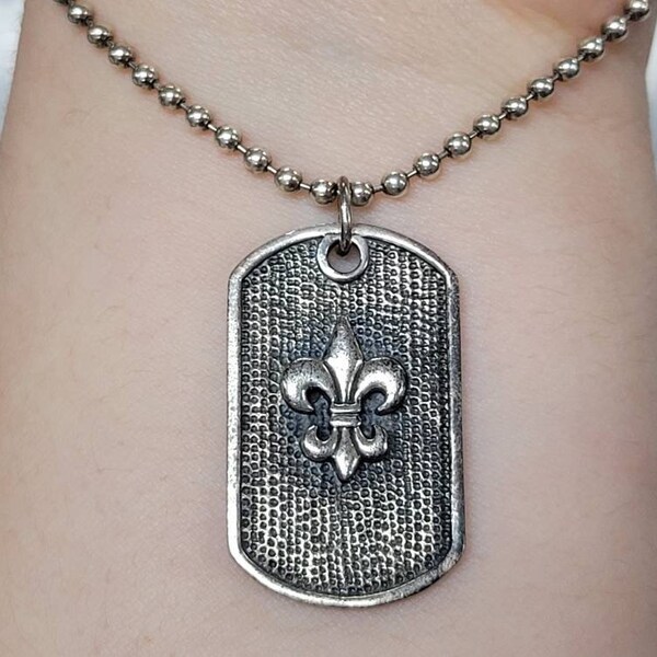 Fleur De Lis Dog Tag Etsy