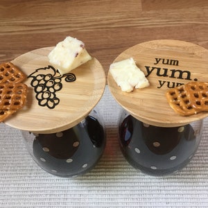 Topper per bicchieri da vino, Topper per bicchieri da aperitivo, Piatti per antipasti, Coperchi per bicchieri da vino, Regali per vino, Topper per bicchieri, Personalizzati, Piatti da vino