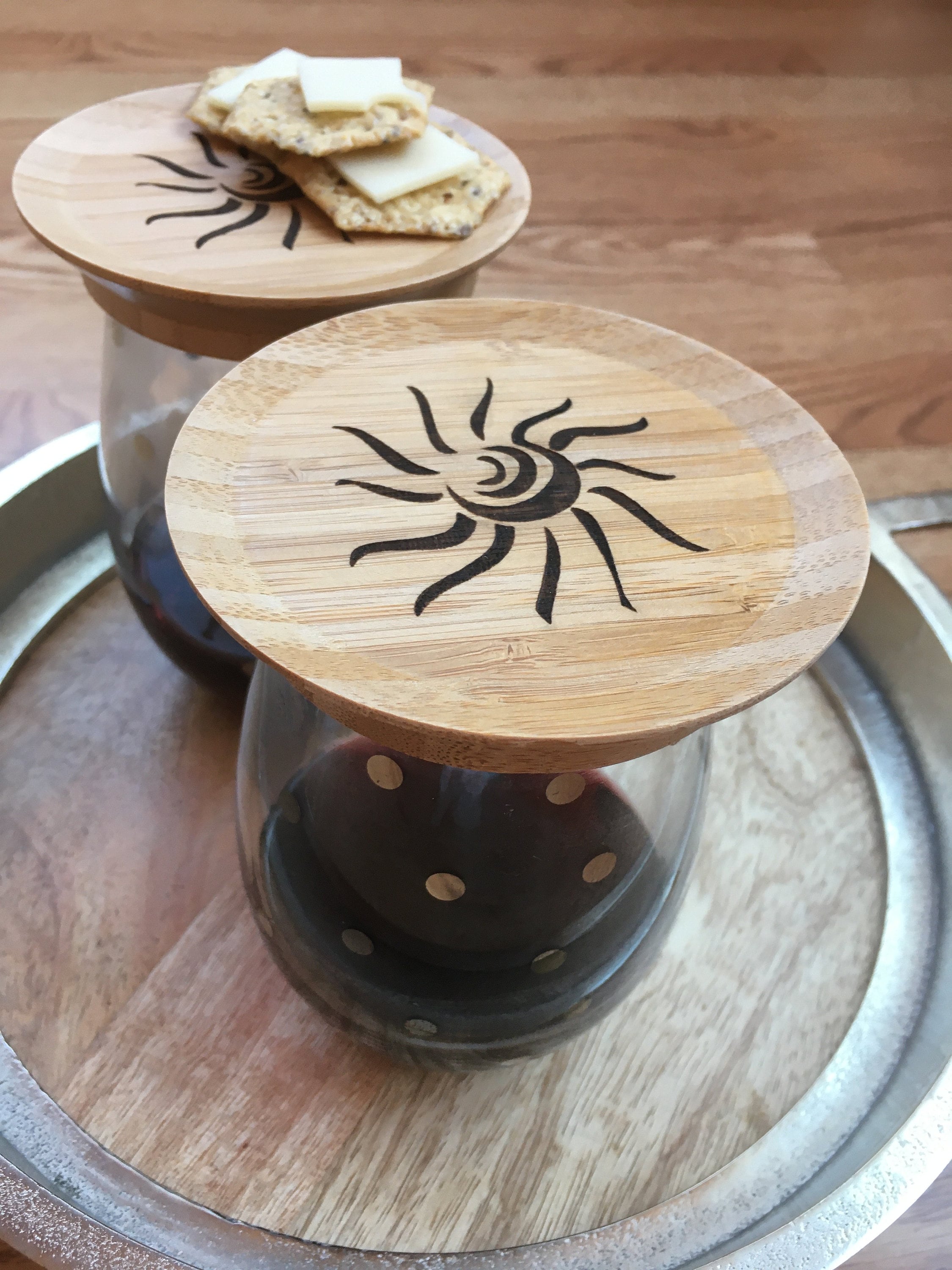 Wine Glass Toppers Appetizer Glass Toppers Appetizer Plates Etsy