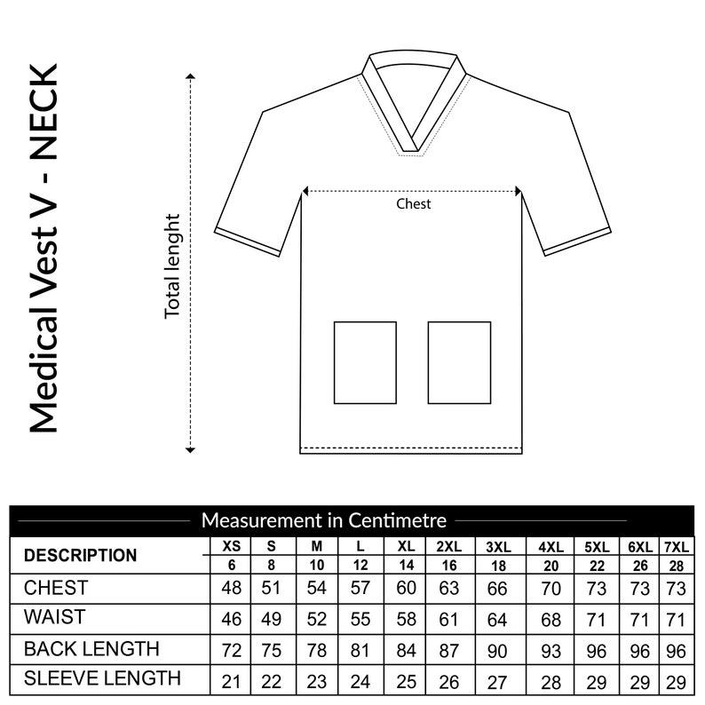 Medical Uniform TOP AND BOTTOM Unisex V-Neck 100 % Cotton Nurse Suit Hospital Uniform Healthcare Work Wear image 2