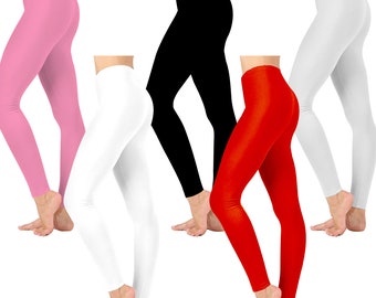 Womens Leggings Ladies Plain Leggings Basic Plain Elasticated Leggings, Push Up Leggings, Barre Leggings, Running Legging.