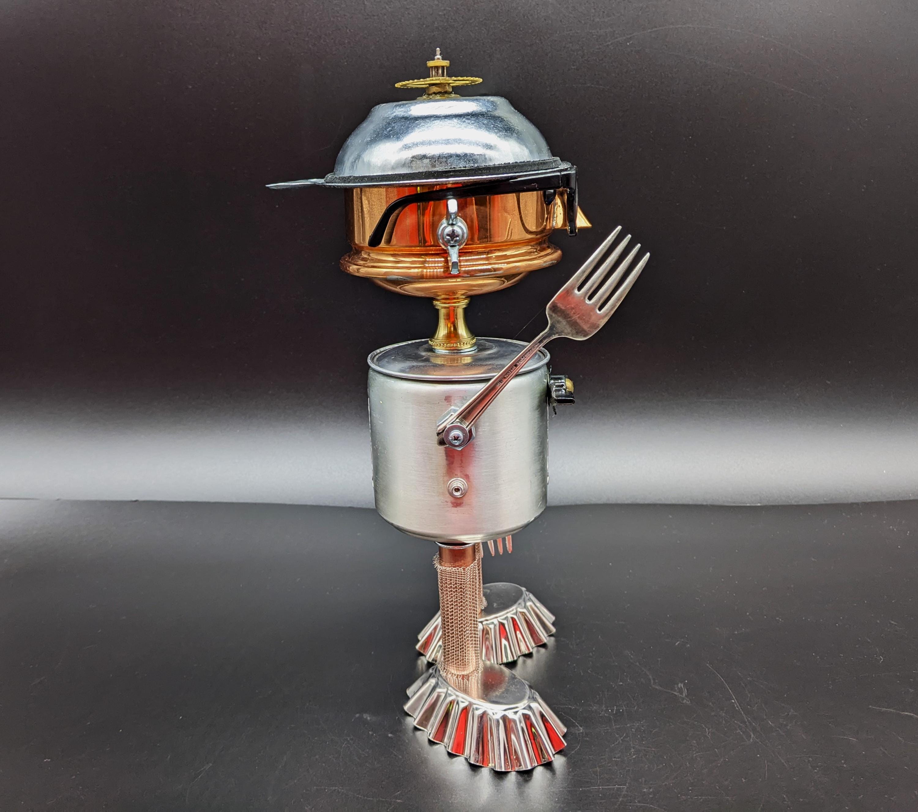 BUBBLES メローアームトップス SCULPTOR amood Meter Head Found Object Robot Sculpture - Assemblage Art