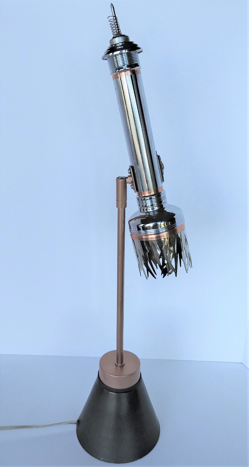 Rocket lamp night light Steampunk lighting Space Age Etsy