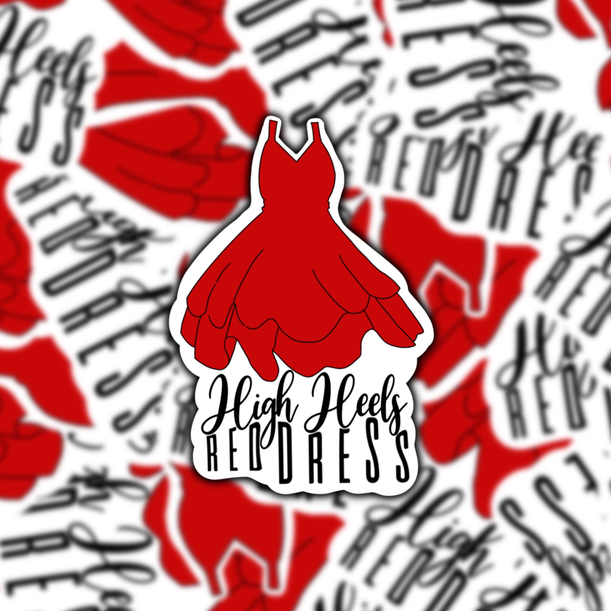 Arthur Conan Doyle muskel Ondartet tumor High Heels Red Dress Burnin up Inspired Sticker Jonas - Etsy