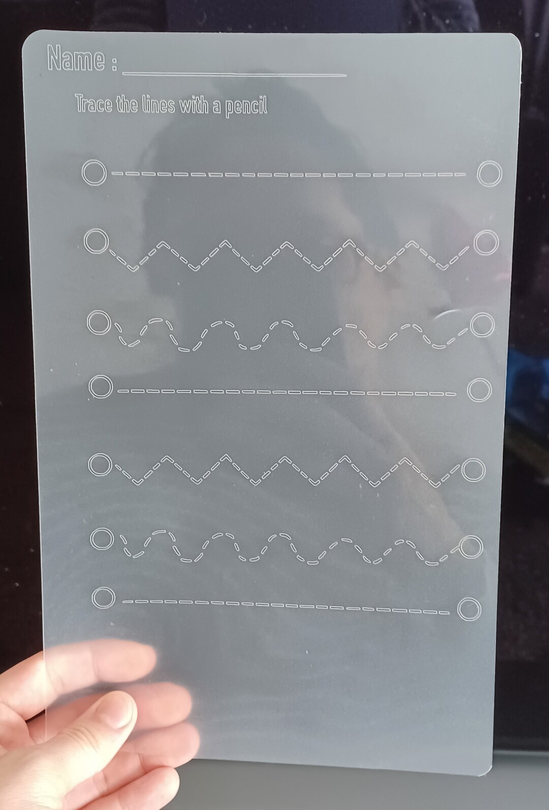 Dry Erase Tracing Mat Ser of 4 Letters Shapes Lines Etsy