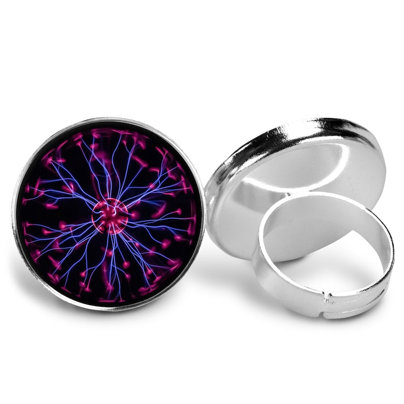 Pendant Necklace Tie Clip Cufflinks Earrings Ring, Plasma Globe \u2022 Key Chain