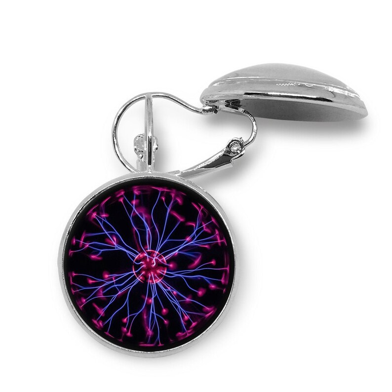 Pendant Necklace Tie Clip Cufflinks Earrings Ring, Plasma Globe \u2022 Key Chain