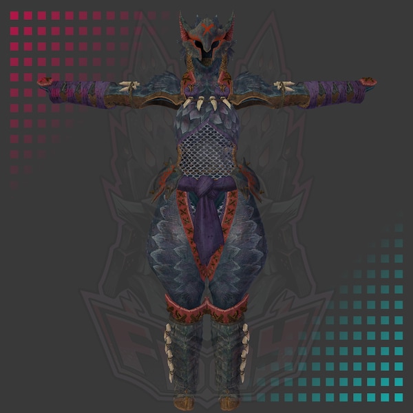 MHWIB Nargacuga Weibliches Alpha Pepakura Muster