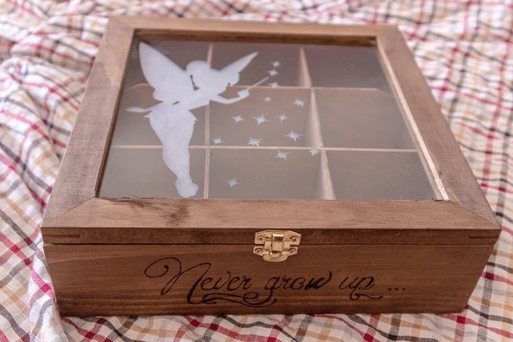 Peter Pan Frosted And Pyrograved Tea Box Peter Etsy Peter Pan Frosted And Pyrograved Tea Box Peter Etsy