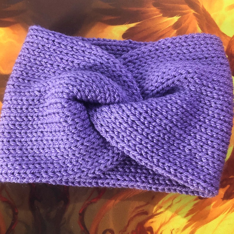 Women#39;s Light Purple Knitted Twisted Band | Double Knit Head Women#39;s Light Purple Knitted Twisted Band | Double Knit Head