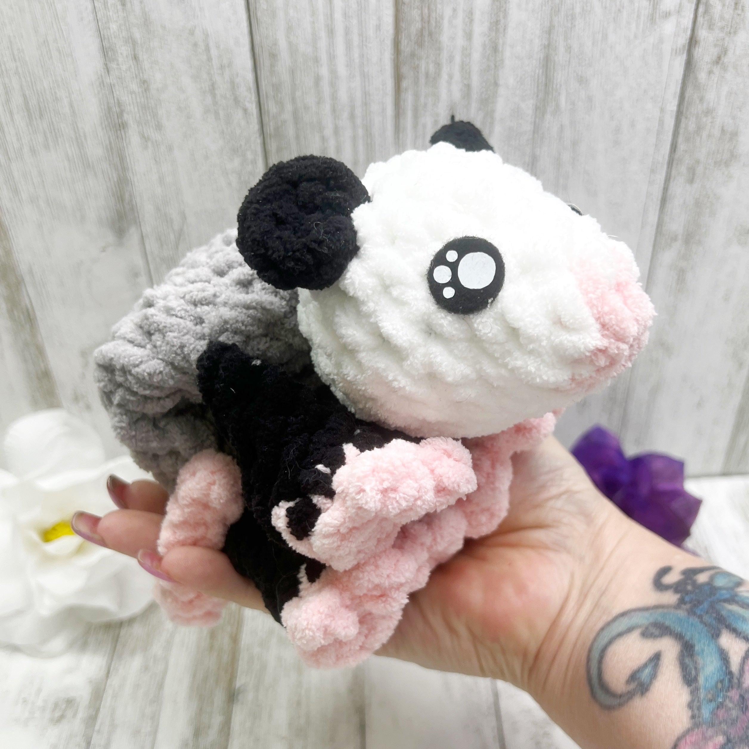 39 Opossum Crochet Patterns for Cute, Quirky Amigurumi Projects 37 Mini Opossum Snuggler Plush