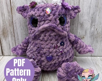 Sitting Lil' Big Foot Monster Friend Pattern: Amigurumi Plush PDF (Digital Download) | Little Monster