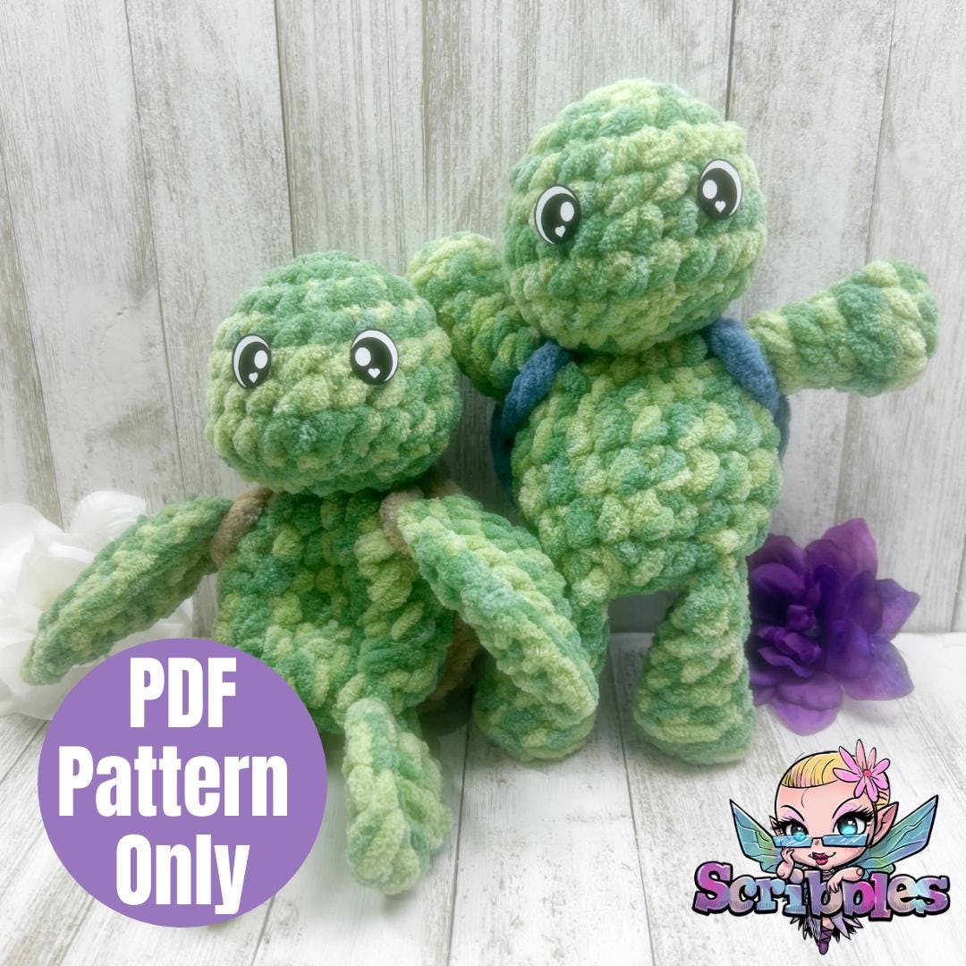 Modèle de peluche tortue terrestre et marine sans couture PDF