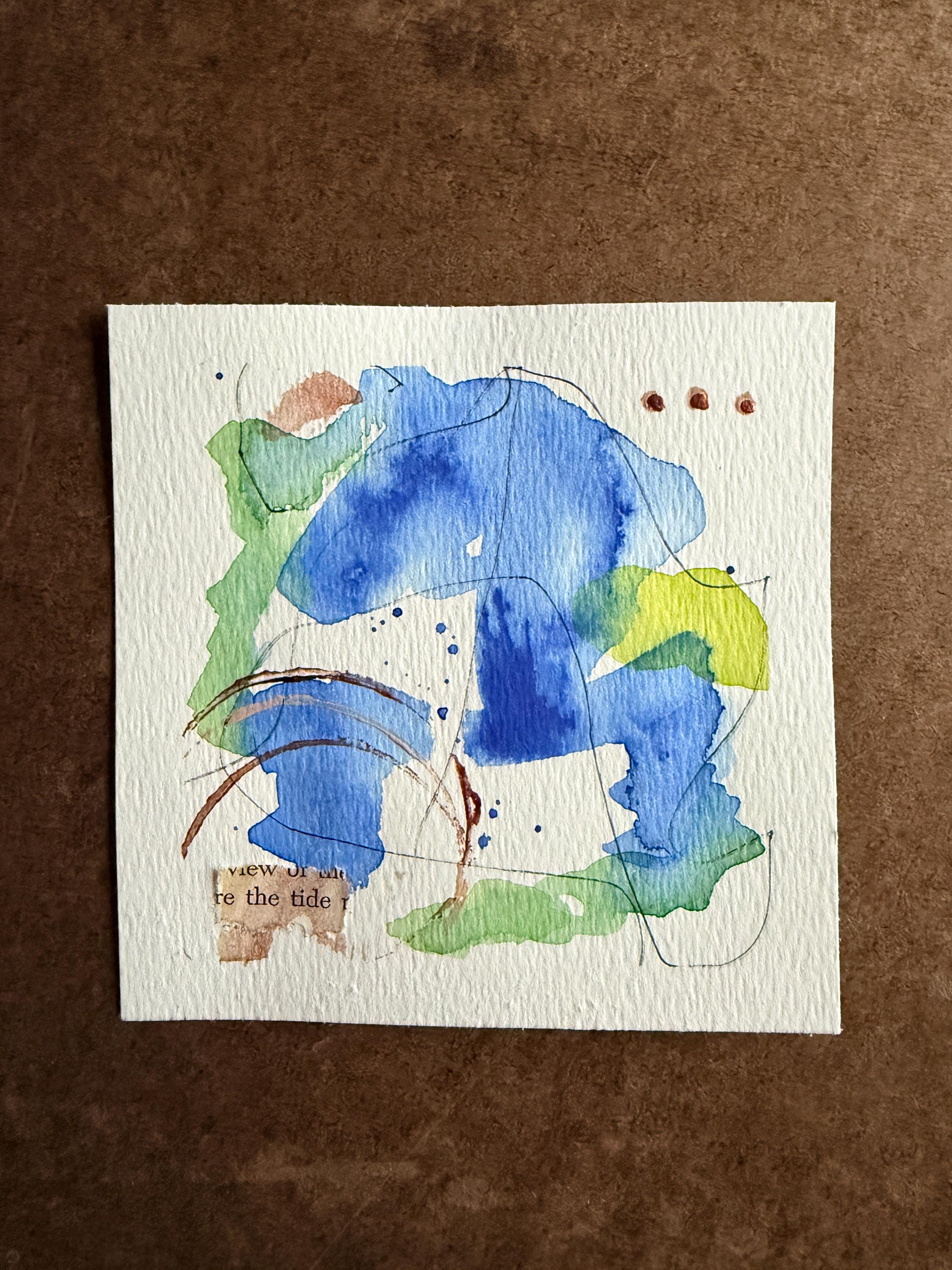 Mini Abstract Mixed Media Watercolor - Etsy