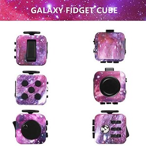 Galaxy Fidget Cube Dice Fidget Toy Relief Stress Soothing Etsy