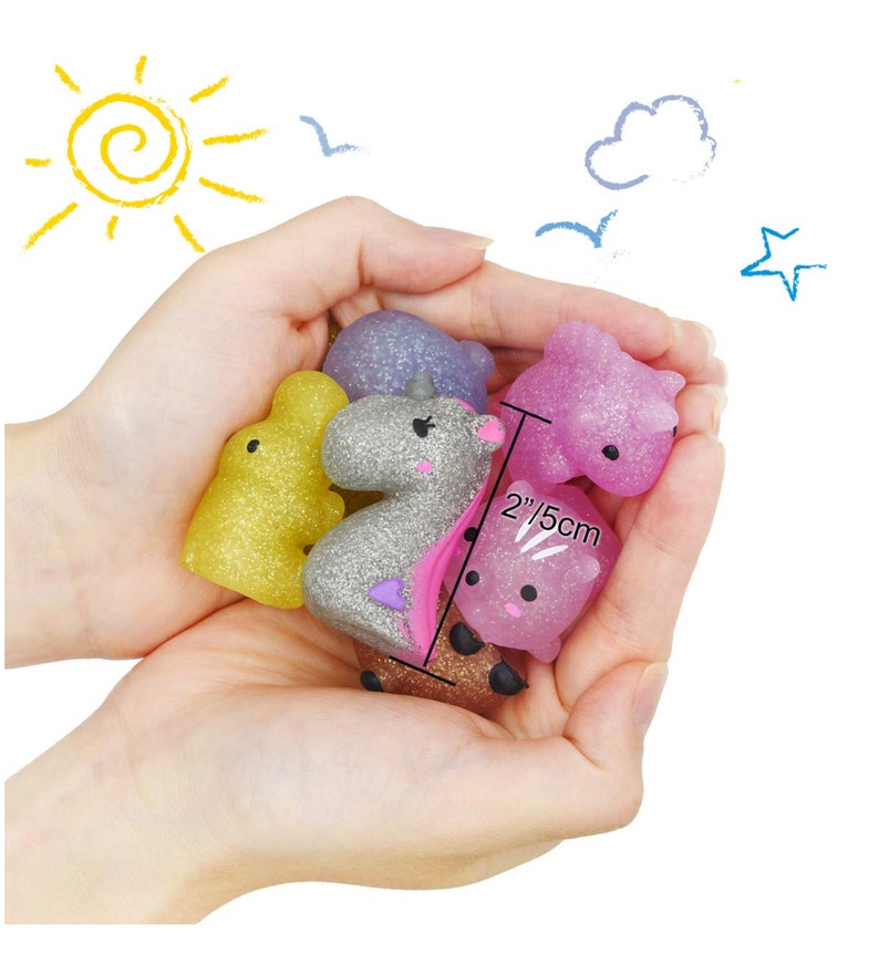 glitter mochi squishies