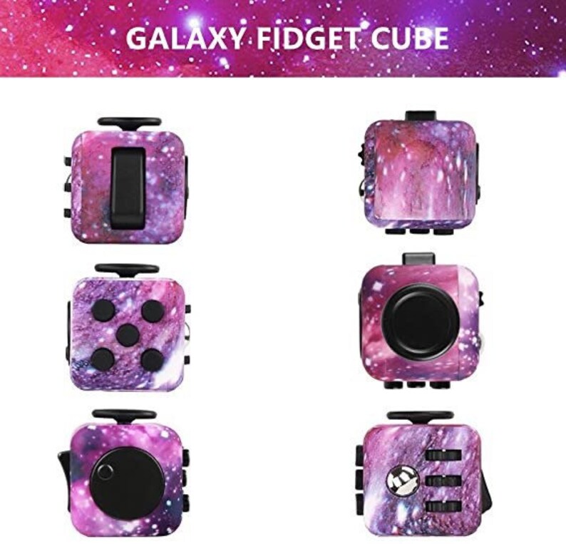 Galaxy fidget cube dice fidget toy Relief stress soothing Etsy